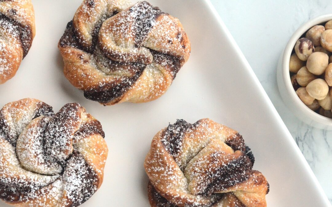Puff Pastry Hazelnut Chocolate Swirls