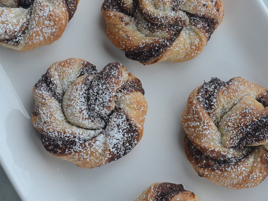 Puff Pastry Hazelnut Chocolate Swirls